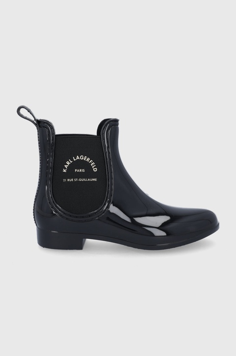 Karl Lagerfeld Kalosze KL94770.V0G damskie kolor czarny - zdjęcie produktu nr 1