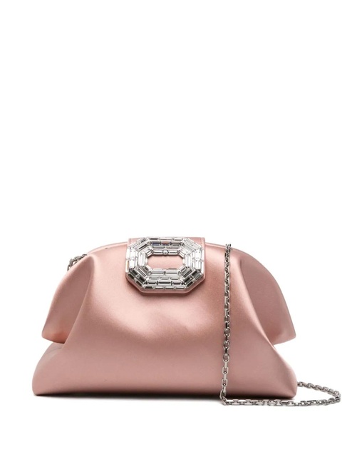 Amina Muaddi Camelia embellished clutch bag - Pink - zdjęcie produktu nr 1