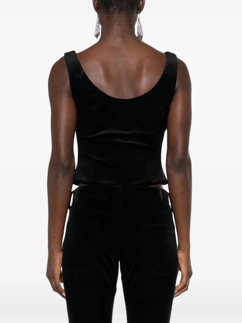 Balenciaga scoop-neck top - Black - zdjęcie produktu nr 2