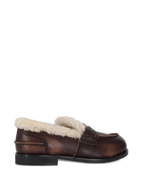 Miu Miu shearling loafers - Brown - zdjęcie produktu nr 1