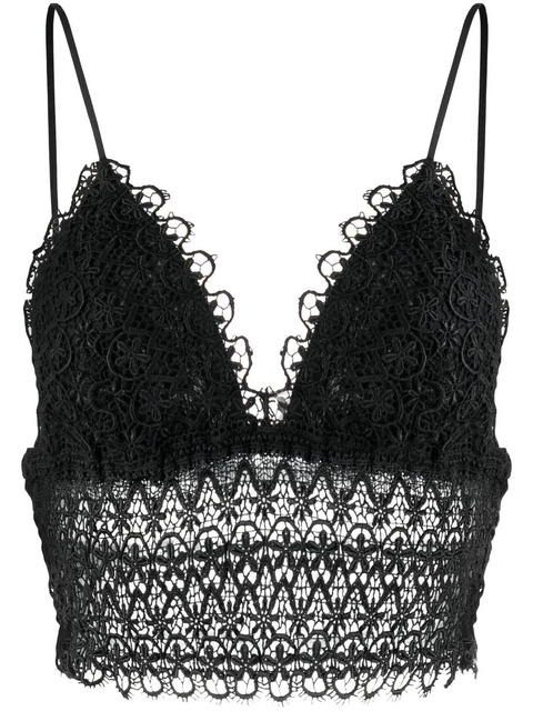 Charo Ruiz Ibiza Delia lace crop top - Black - zdjęcie produktu nr 1