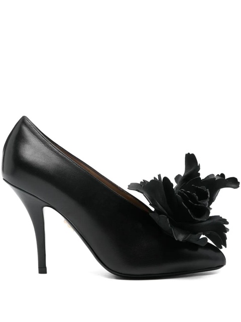 Ferragamo flower-embellished pumps - Black - zdjęcie produktu nr 1