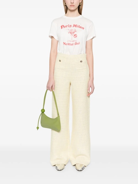 Maje tweed straight-leg trousers - Yellow - zdjęcie produktu nr 2