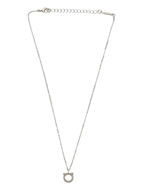 Ferragamo Gancio crystal-embellished necklace - Metallic - zdjęcie produktu nr 1