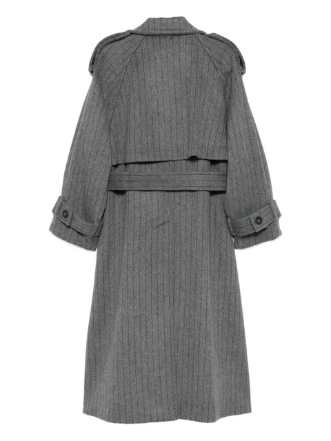 Sportmax pinstripe double-breasted coat - Grey - zdjęcie produktu nr 1