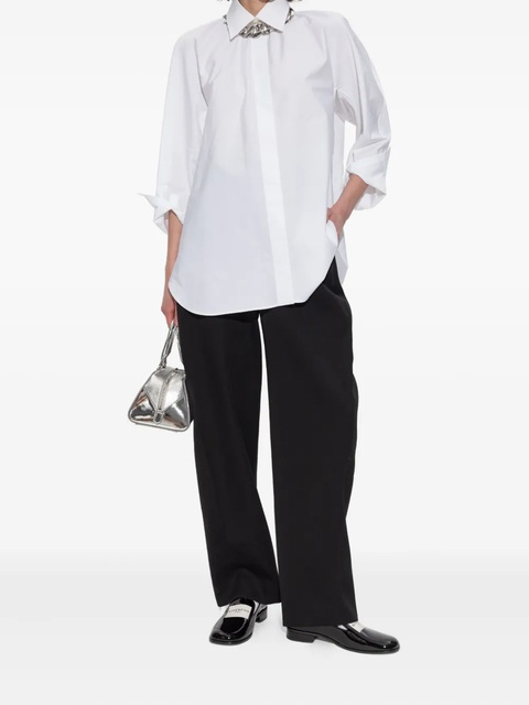 Givenchy cotton long-sleeves shirt - 100 WHITE - zdjęcie produktu nr 2