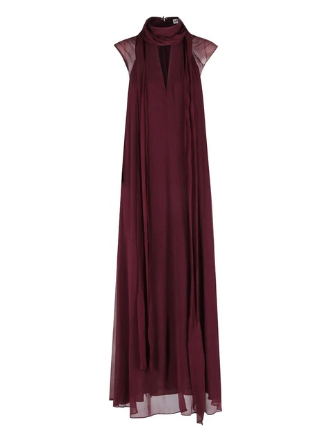 STAUD Camilla sheer-panel maxi dress - Red - zdjęcie produktu nr 1