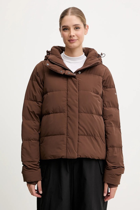 Columbia kurtka puchowa Amaze Puff kolor brązowy zimowa 2133714 - zdjęcie produktu nr 1