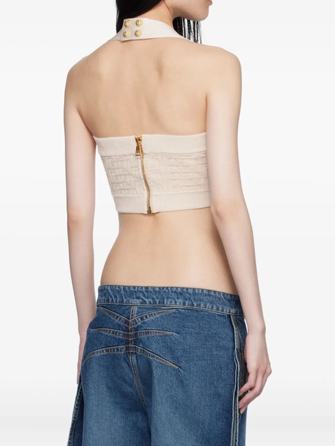 Balmain PB labyrinth-pattern top - Neutrals - zdjęcie produktu nr 2
