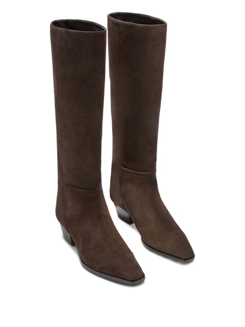 Aeyde suede knee-high boots - Brown - zdjęcie produktu nr 1