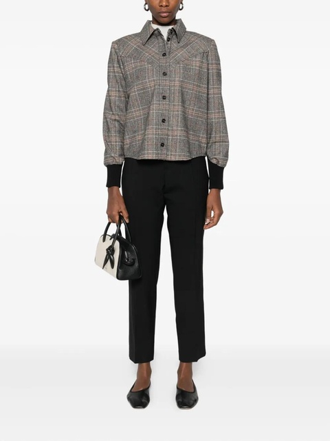 PINKO checked panelled shirt - Grey - zdjęcie produktu nr 2