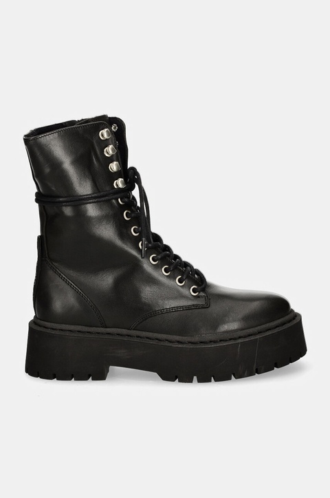 Steve Madden workery skórzane Skywen damskie kolor czarny na platformie SM11003283 - zdjęcie produktu nr 1