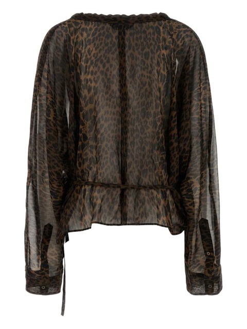 Balenciaga printed georgette blouse - Brown - zdjęcie produktu nr 2