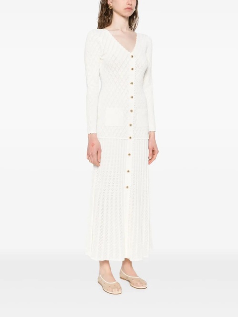 SANDRO pointelle-knit maxi dress - Neutrals - zdjęcie produktu nr 2
