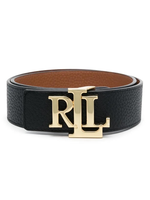 Lauren Ralph Lauren logo-buckle reversible leather belt - Black - zdjęcie produktu nr 1