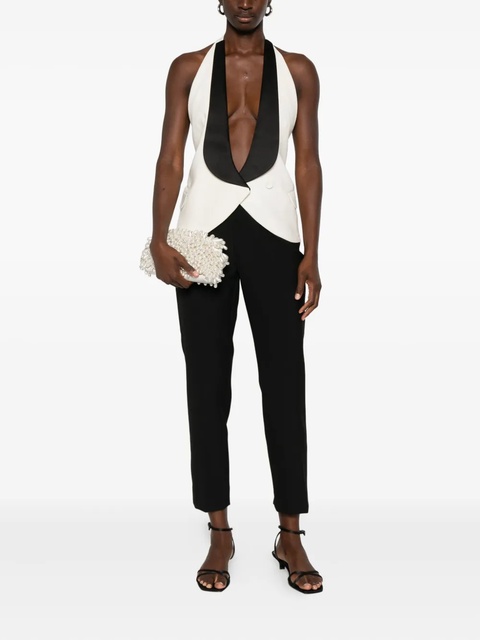 Christopher Esber halterneck contrast-panel vest - White - zdjęcie produktu nr 2