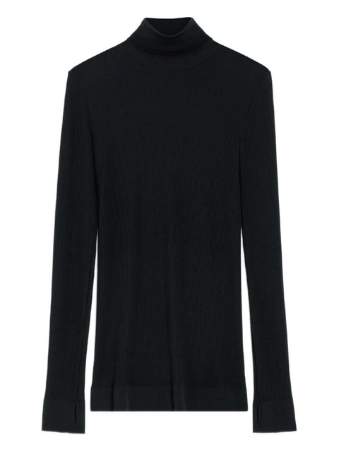 LEMAIRE ribbed high-neck top - Black - zdjęcie produktu nr 1