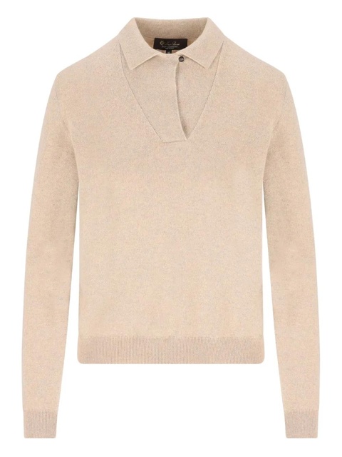 Loro Piana knitted polo top - Neutrals - zdjęcie produktu nr 1