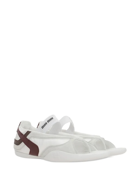 Miu Miu strapped panelled trainers - White - zdjęcie produktu nr 2