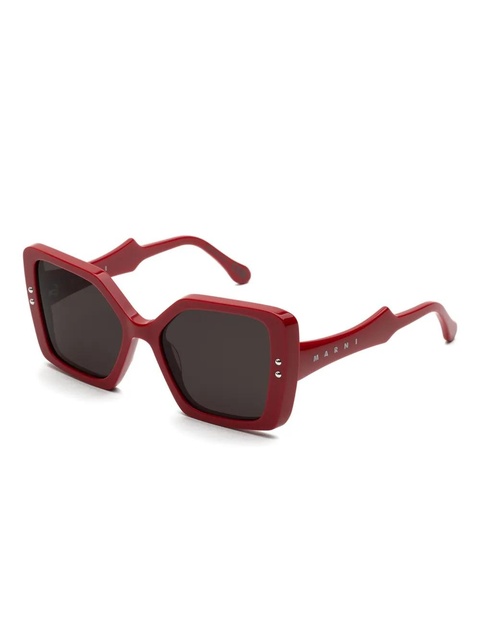 Marni Eyewear Nimrela rectangle-frame sunglasses - Red - zdjęcie produktu nr 2