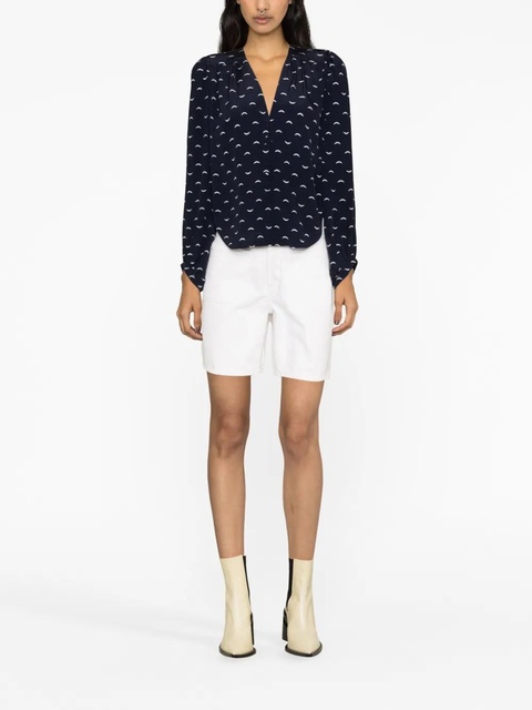 Zadig&Voltaire graphic-print long-sleeved blouse - Blue - zdjęcie produktu nr 2