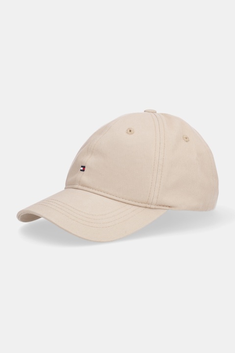 Tommy Hilfiger czapka z daszkiem bawełniana kolor beżowy AW0AW17781 - zdjęcie produktu nr 1
