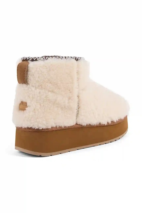 Emu Australia śniegowce wełniane Stinger Micro Flatform Teddy kolor beżowy W13187 - zdjęcie produktu nr 2