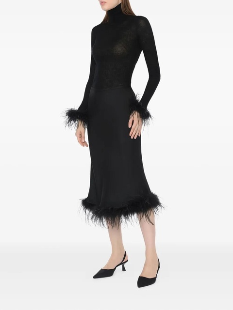 Blumarine feather trim skirt - Black - zdjęcie produktu nr 2