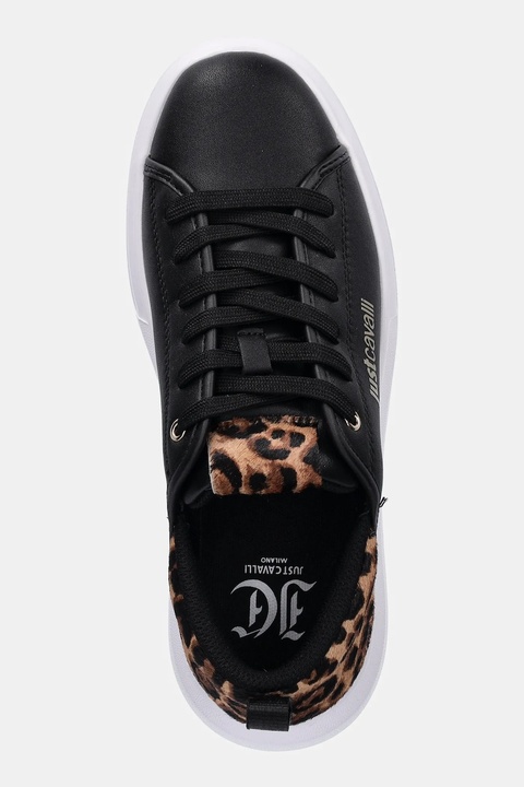 Just Cavalli sneakersy skórzane damskie kolor czarny 79RA3SB7ZPB58899 - zdjęcie produktu nr 1