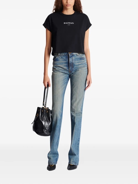Balmain logo-print short-sleeve T-shirt - Black - zdjęcie produktu nr 1