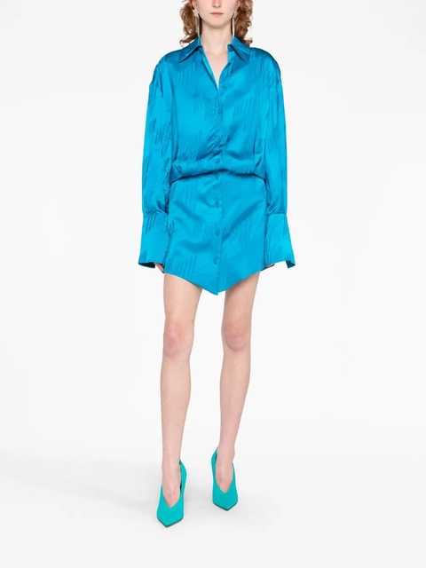The Attico Sylvie satin jacquard minidress - Blue - zdjęcie produktu nr 2