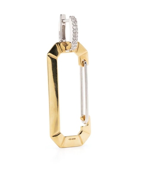 EÉRA 18kt yellow and white gold Chiara diamond hoop earrings - zdjęcie produktu nr 1