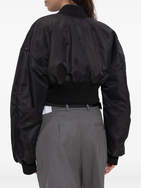 Sportmax cropped zip-fastening bomber jacket - Black - zdjęcie produktu nr 2