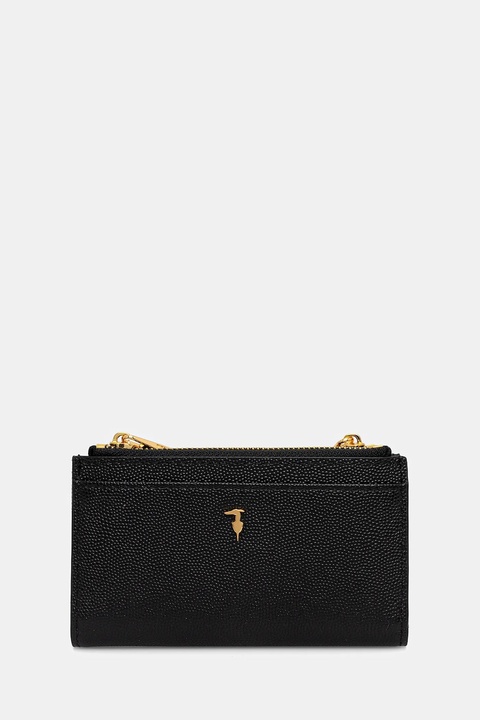 Trussardi portfel skórzany damski kolor czarny I040E000071N - zdjęcie produktu nr 1