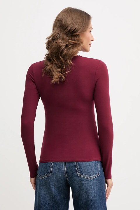 United Colors of Benetton longsleeve damski kolor bordowy 3ZQM3M858 - zdjęcie produktu nr 1