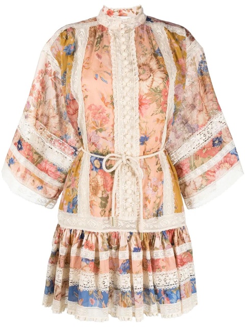 ZIMMERMANN Cira Lantern short dress - Pink - zdjęcie produktu nr 1