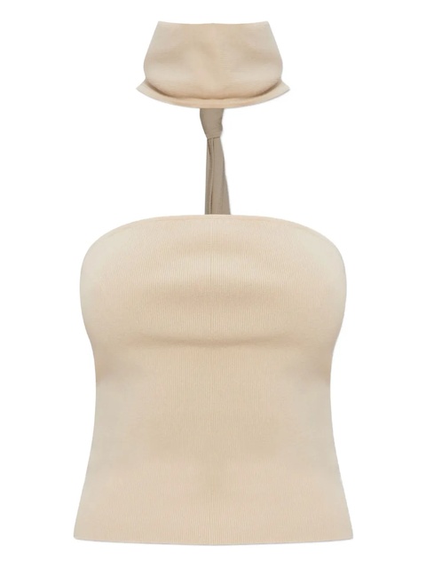 Cult Gaia knot-detail ribbed top - Neutrals - zdjęcie produktu nr 1