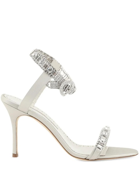 Manolo Blahnik 90mm Asasan sandals - White - zdjęcie produktu nr 1