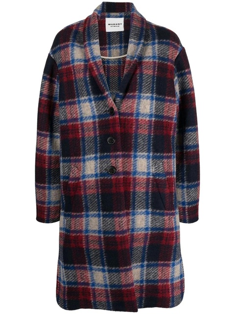 MARANT ÉTOILE Gabriel checked coat - Blue - zdjęcie produktu nr 1