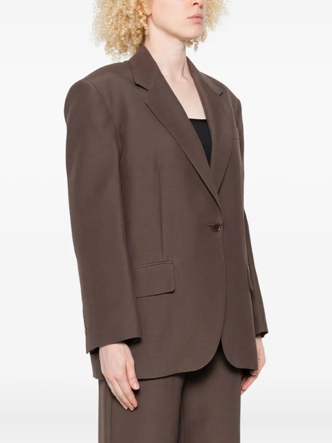 Weekend Max Mara single-button dropped-shoulder blazer - Brown - zdjęcie produktu nr 2