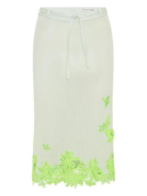Christopher Esber lace-trim midi skirt - White - zdjęcie produktu nr 1
