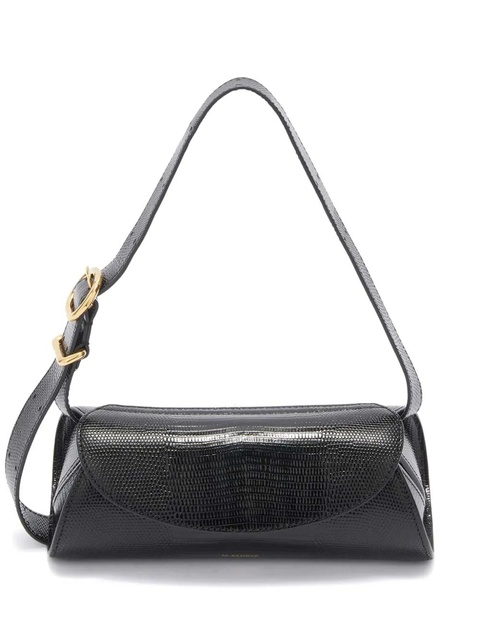 Jil Sander Cannolo snakeskin-effect shoulder bag - Black - zdjęcie produktu nr 1