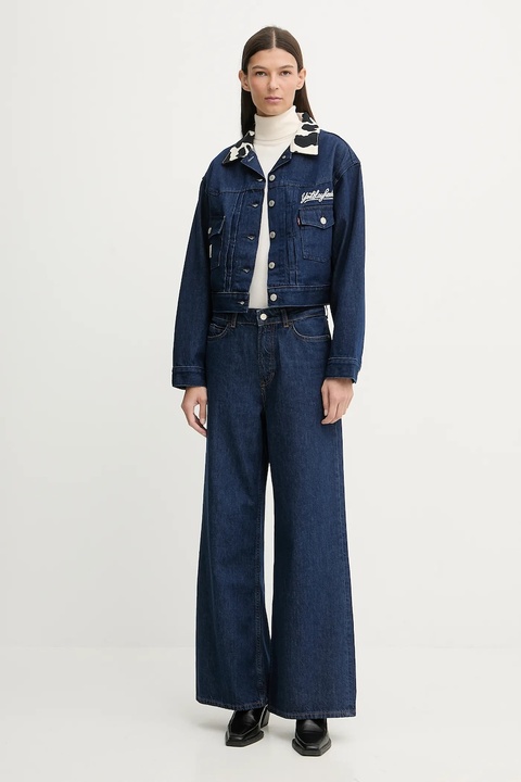 Levi's kurtka jeansowa kolor niebieski przejściowa 0034C - zdjęcie produktu nr 2