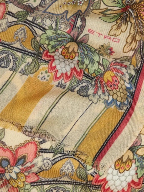 ETRO abstract-print wool-silk blend scarf - Neutrals - zdjęcie produktu nr 2