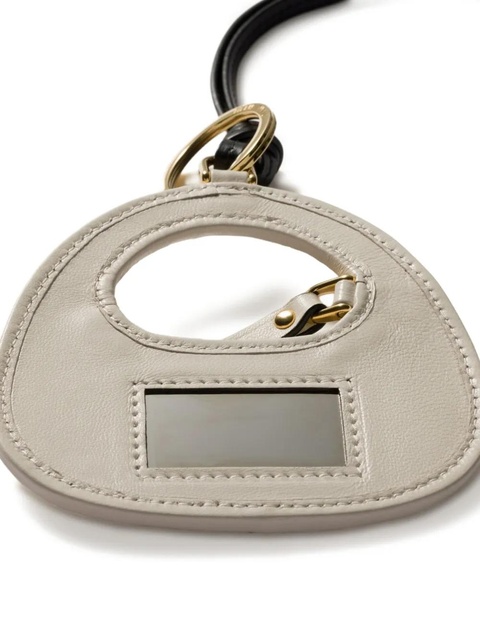 Miu Miu bag-charm keyring - White - zdjęcie produktu nr 2