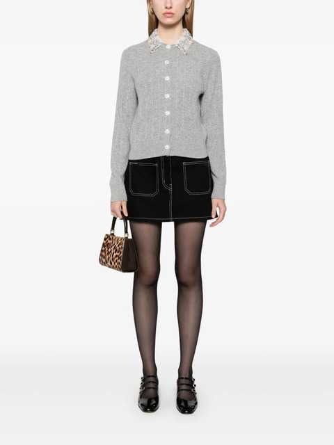 Maje embellished-collar cardigan - Grey - zdjęcie produktu nr 2