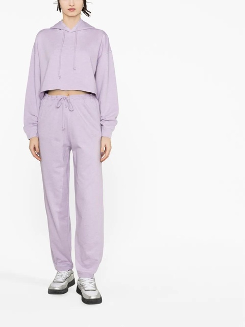 GANNI cropped organic cotton hoodie - Purple - zdjęcie produktu nr 2