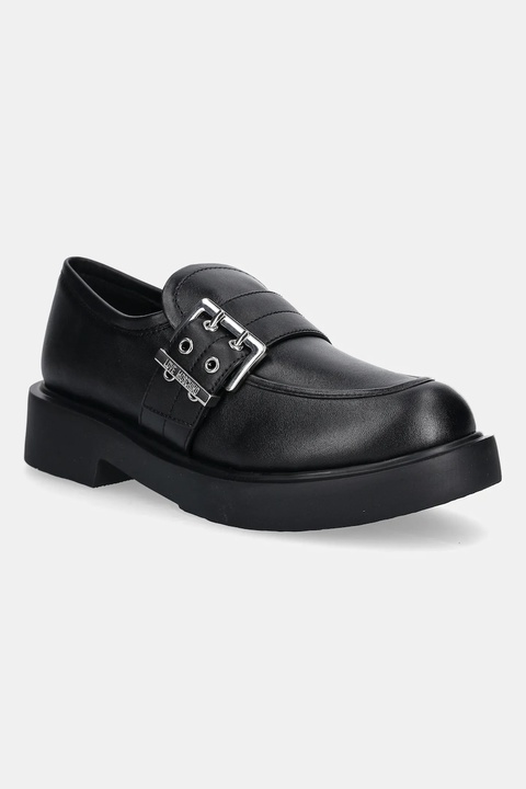 Love Moschino mokasyny skórzane damskie kolor czarny na platformie JA10134G1NIA000A - zdjęcie produktu nr 1