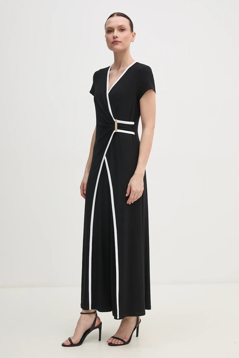 Joseph Ribkoff kombinezon kolor czarny z dekoltem w szpic 251048X - zdjęcie produktu nr 1