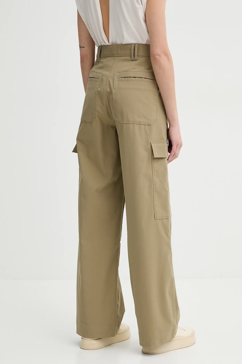 G-Star spodnie damskie kolor zielony szerokie high waist D26036-D909 - zdjęcie produktu nr 2